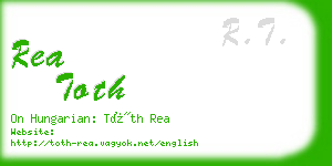 rea toth business card